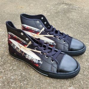 Custom Print Drumset High-Top Sneakers